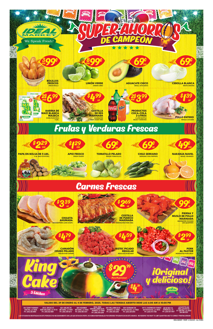 Print weekly specials ideal market super ahorros de campeon